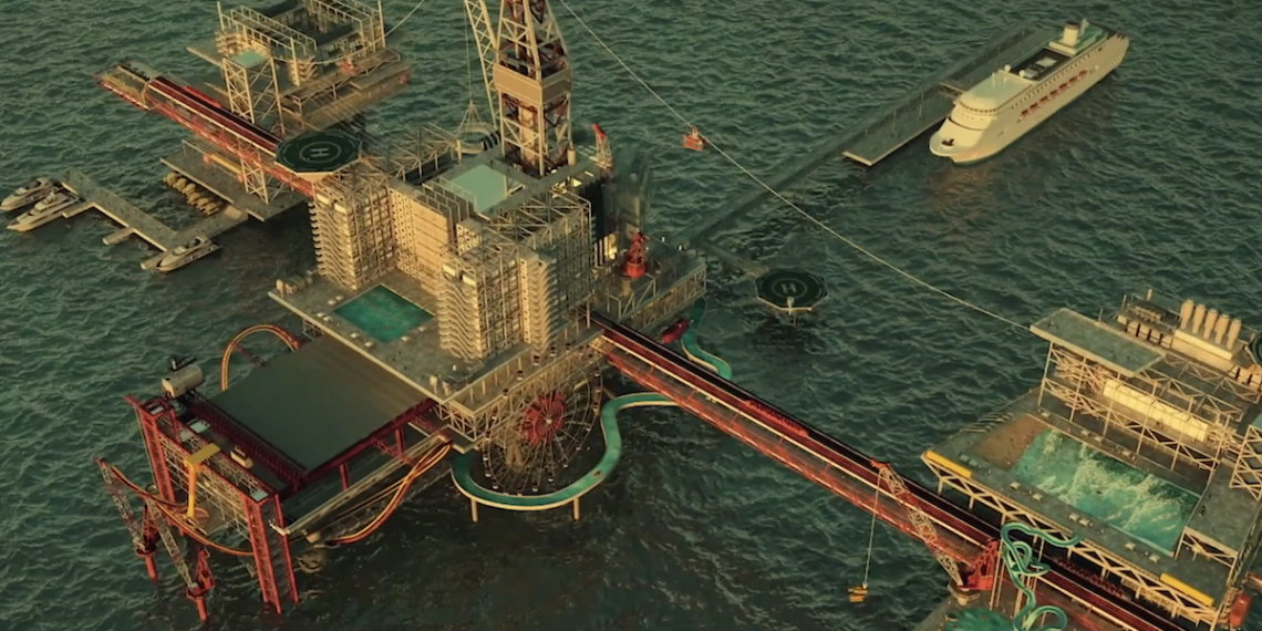 Eğlence Parkına Dönüşen Eski Petrol Kulesi